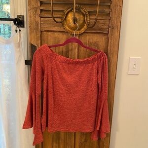 La Miel Off the shoulder sweater with cute oversized bell sleeves Size S